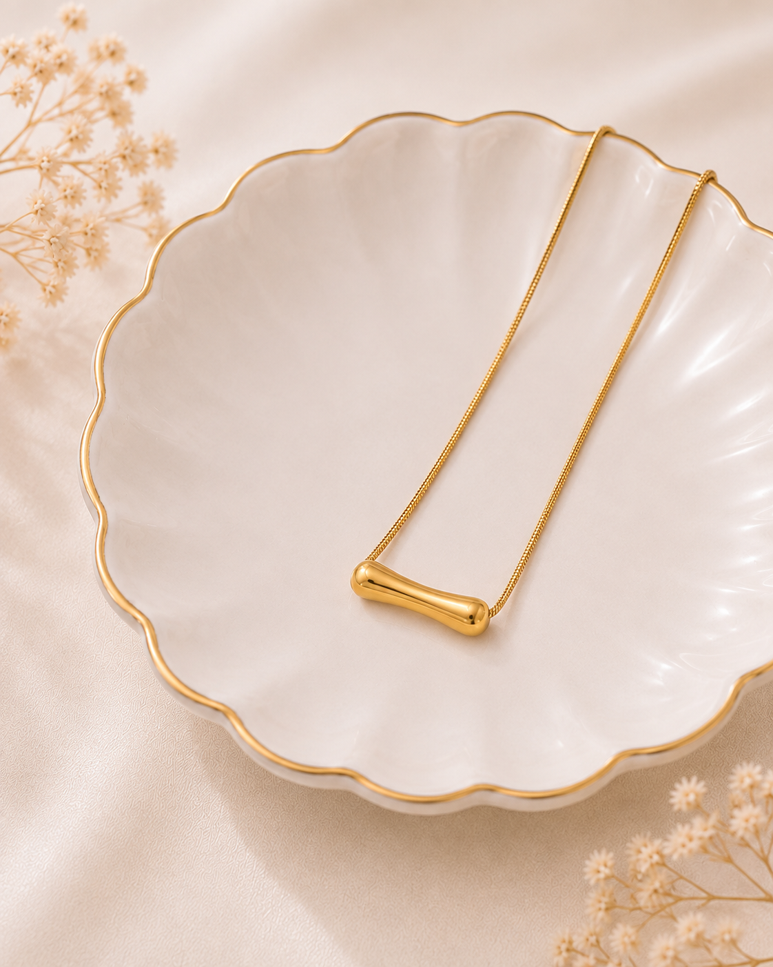 Minimalist Gold Bar Necklace
