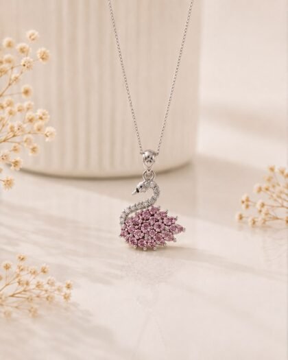 Pink Swan Pendant