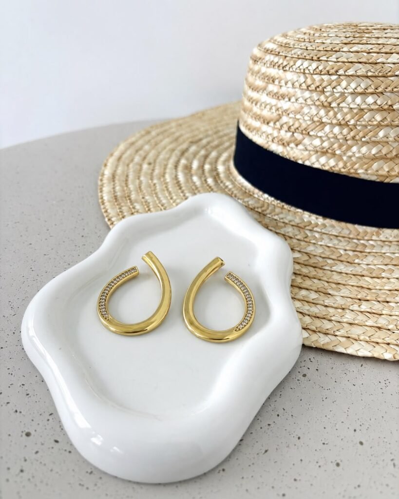 Crystal Curve Earrings