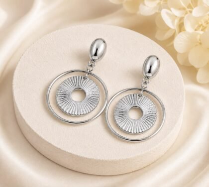 Luna Silver Sunburst Earrings