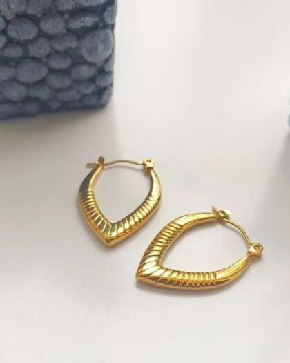 V-Shaped Hoop Earrings