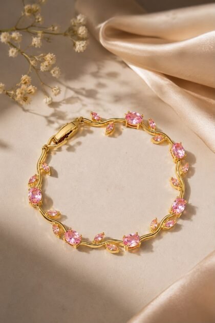 Blush Pink Tulip Bracelet