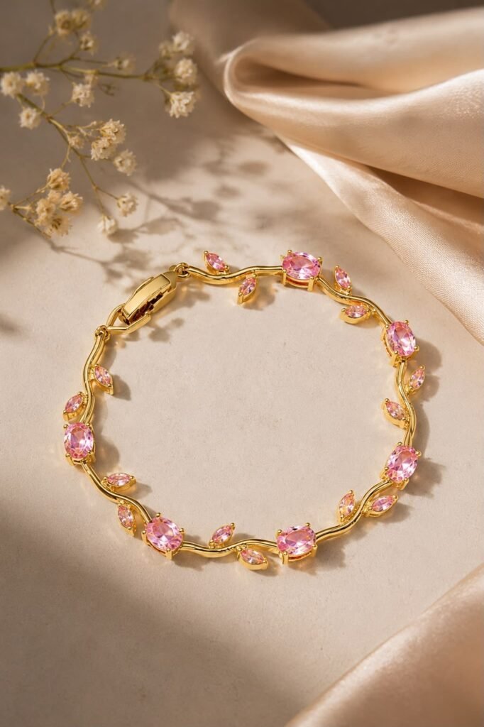 Blush Pink Tulip Bracelet