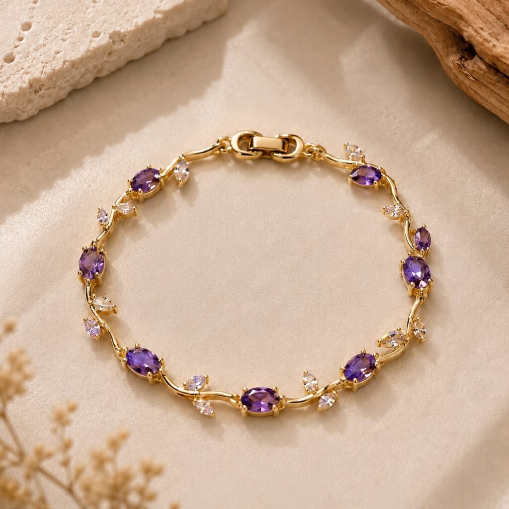 Berry Purple Tulip Bracelet