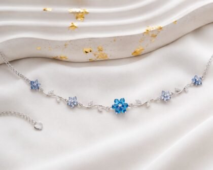 Blue Floral Vine Bracelet