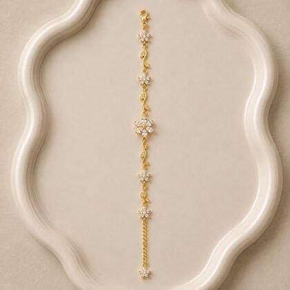 White Floral Vine Bracelet