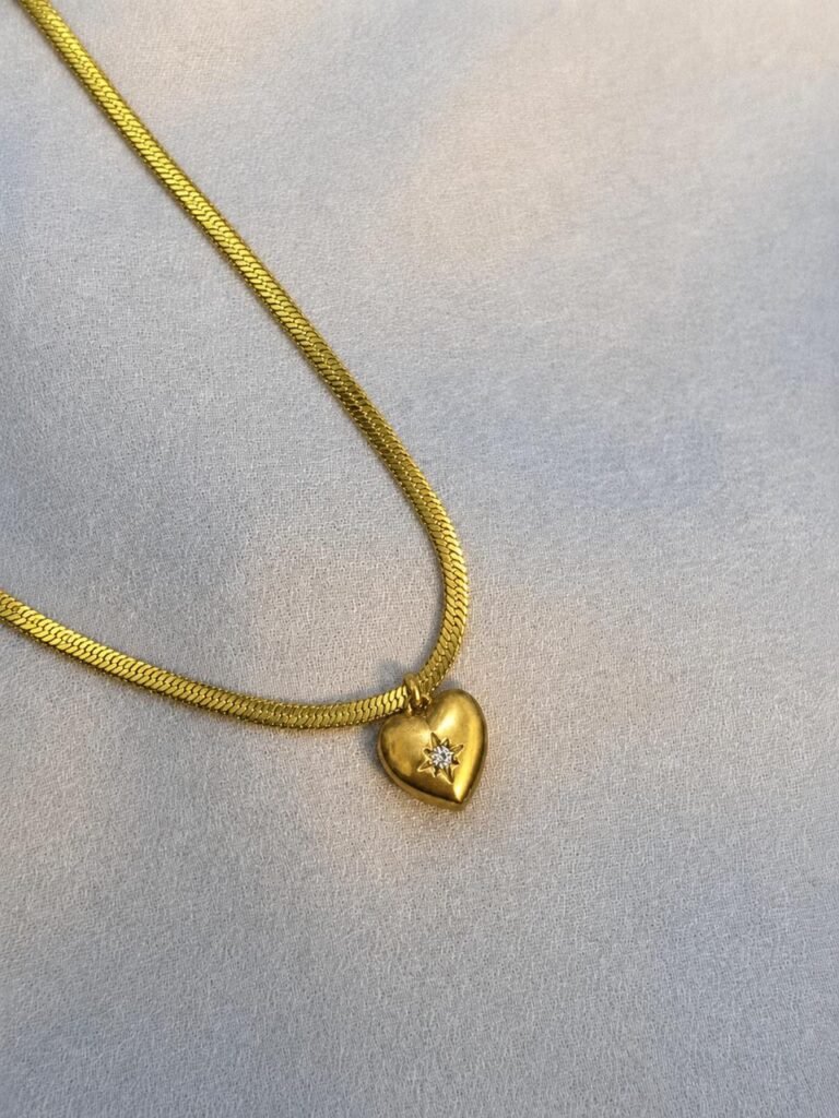 Crystal Star Heart Pendant