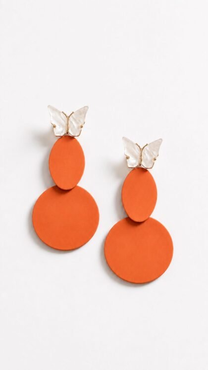 Orange matte butterfly