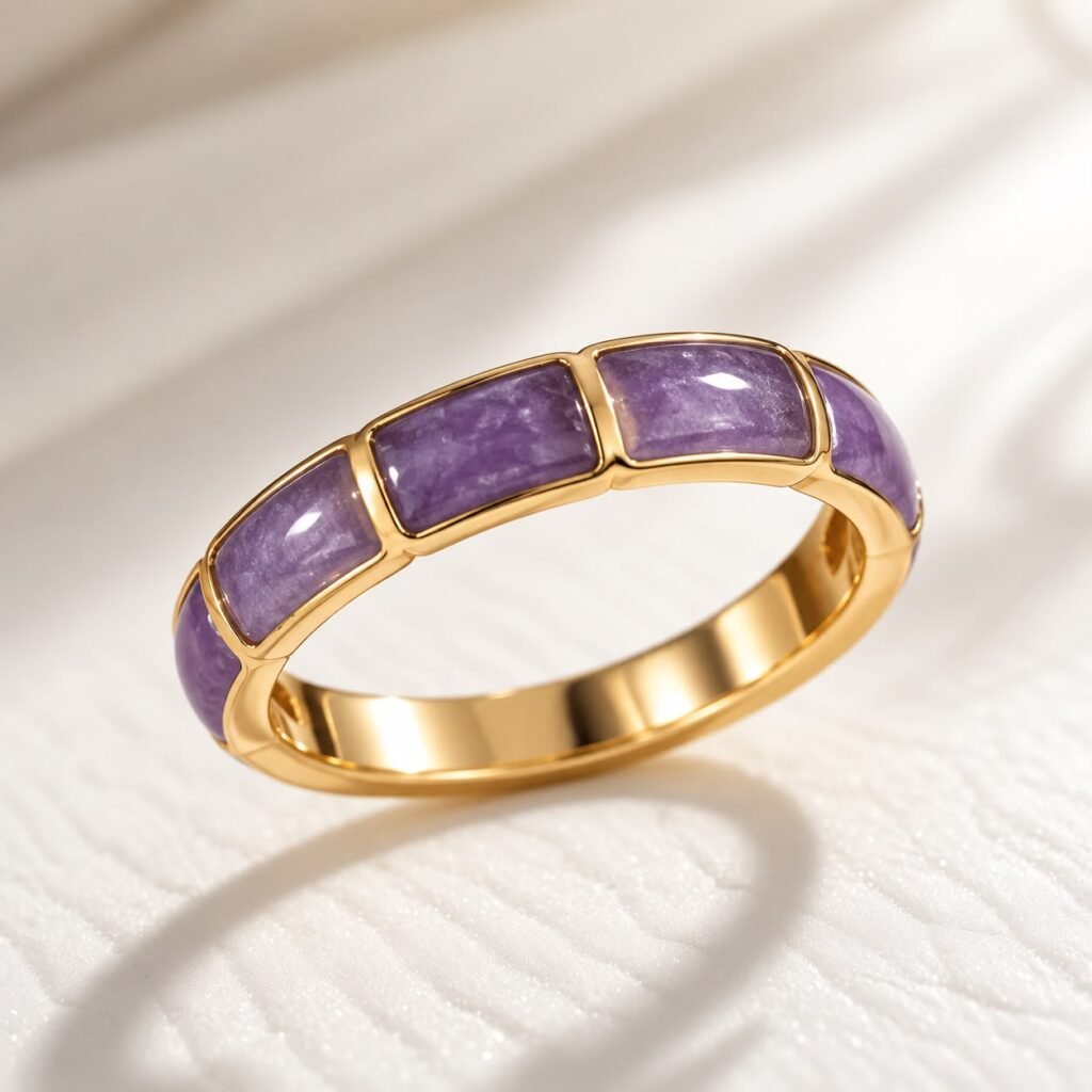 Amethyst Luxe Band Ring