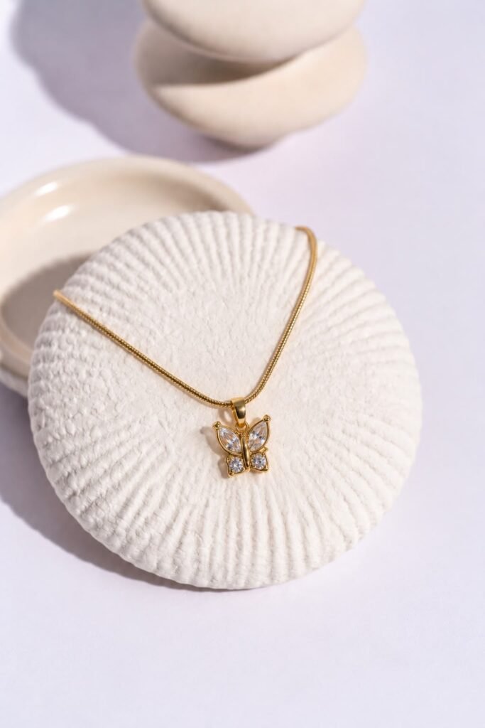 Crystal Butterfly Pendant